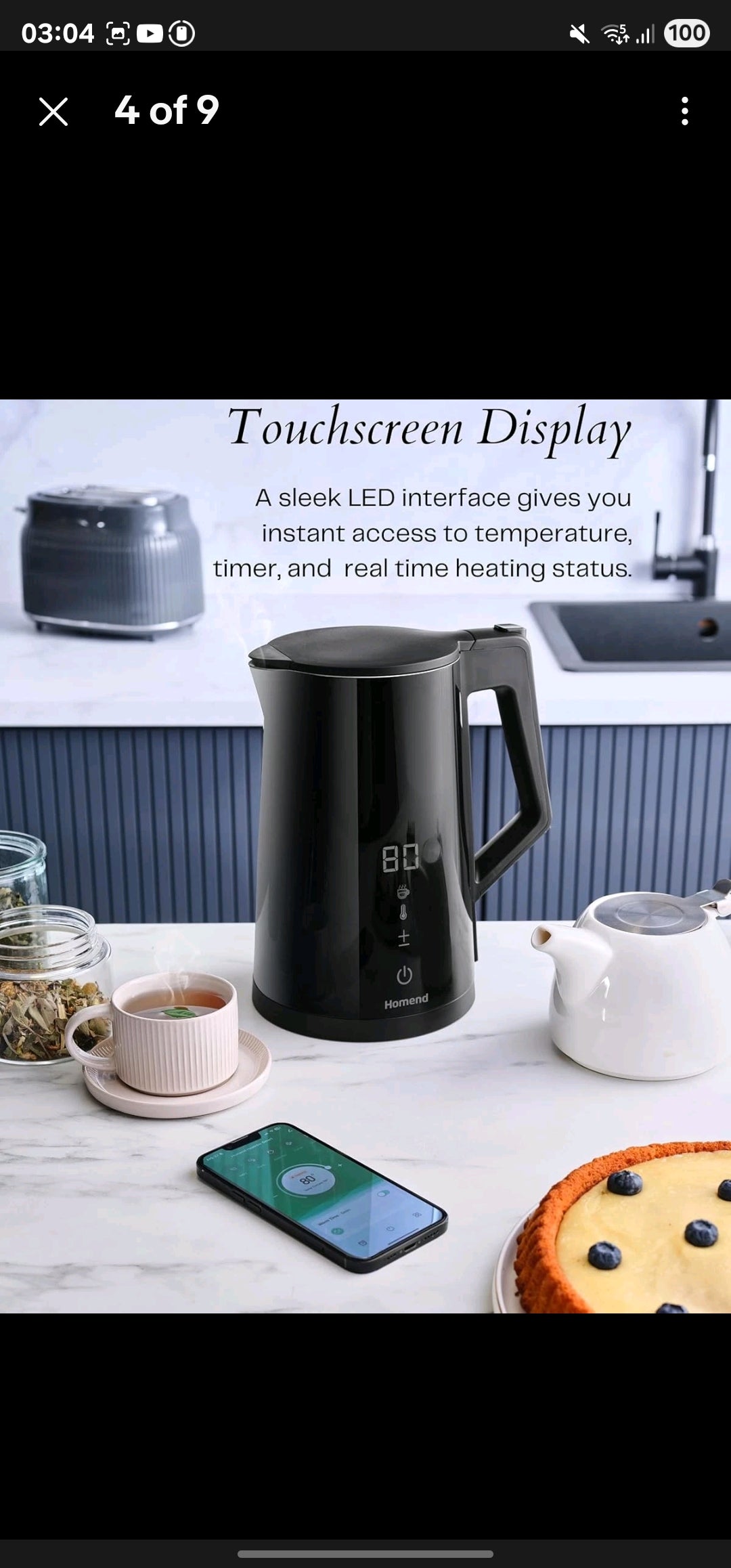 Homend smart touchscreen kettle