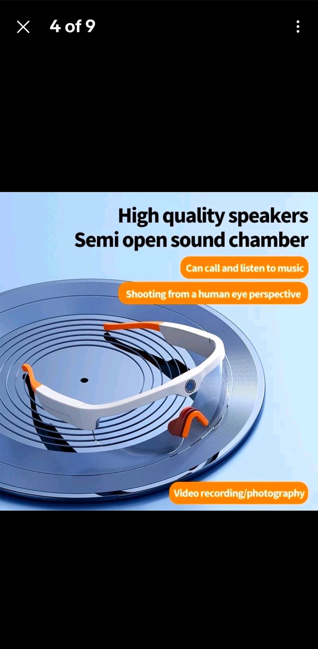 Ultra HD 4K Sunglasses  Sports Glasses  Wireless Bluetooth Glasses