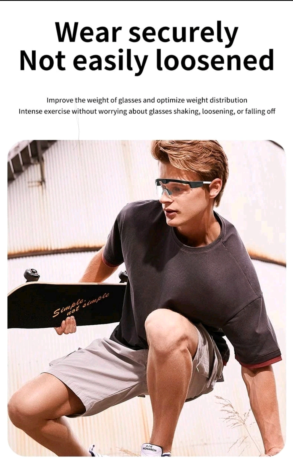 Ultra HD 4K Sunglasses  Sports Glasses  Wireless Bluetooth Glasses