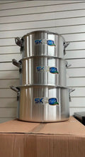 SK-Casserole 3PC Heavy Duty Metal Finish Cookware Pots Set for Large Family Size