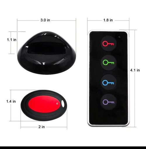4 in1 Remote Wireless Key Wallet LOST Locator Finder Receiver Electronic Alarm