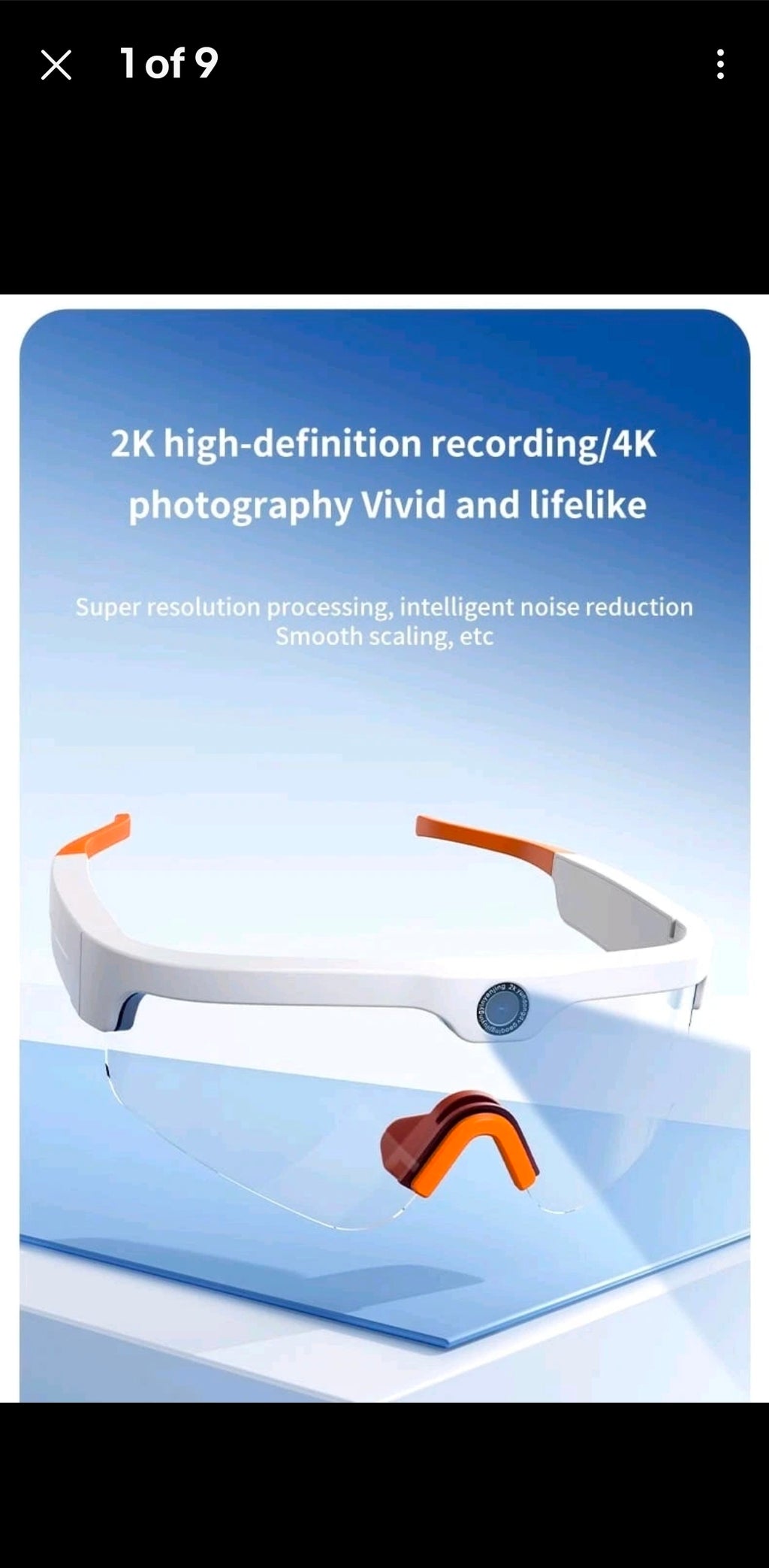 Ultra HD 4K Sunglasses  Sports Glasses  Wireless Bluetooth Glasses